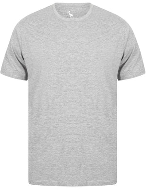 Kinsley Basic Cotton Crew Neck T-Shirt In Light Grey Marl - South Shore