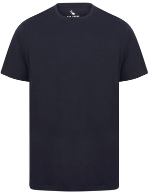 Clancy Basic Cotton Crew Neck T-Shirt In Navy - South Shore