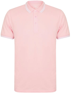 Nova Cotton Pique Polo Shirt In Baby Pink - South Shore