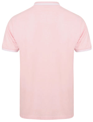 Nova Cotton Pique Polo Shirt In Baby Pink - South Shore