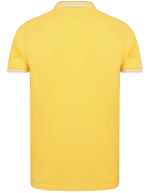 Nova Cotton Pique Polo Shirt In Lemon - South Shore