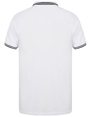 Nova Cotton Pique Polo Shirt In Optic White - South Shore