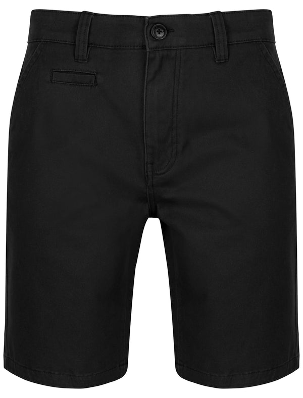 Scotch Cotton Twill Chino Shorts with Stretch In Jet Black - South Shore