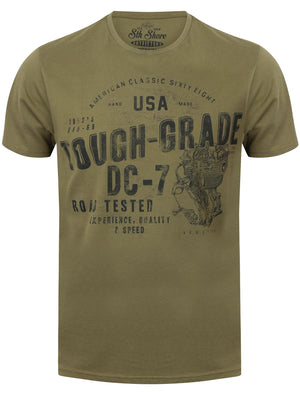 Tough Grade Motif T-Shirt in Deep Lichen - South Shore