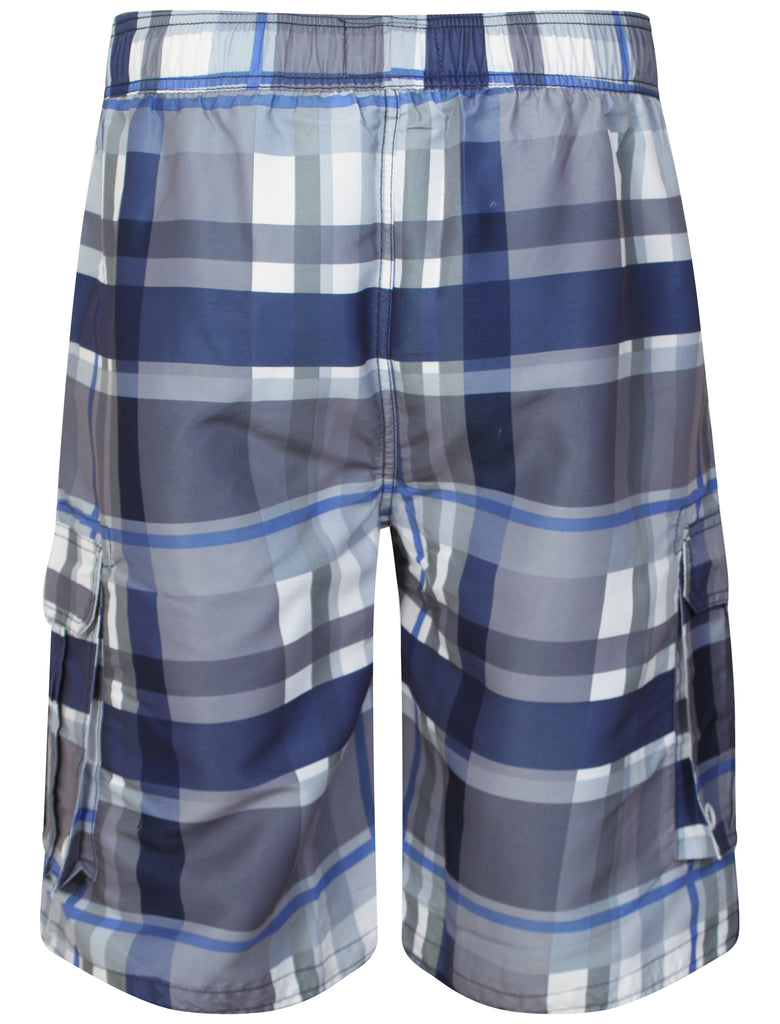 Sth Shore Prt Chk Navy/Blue Mens Swim Shorts – Tokyo Laundry