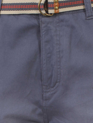 Mens Tokyo Laundry Armel vintage indigo shorts with belt
