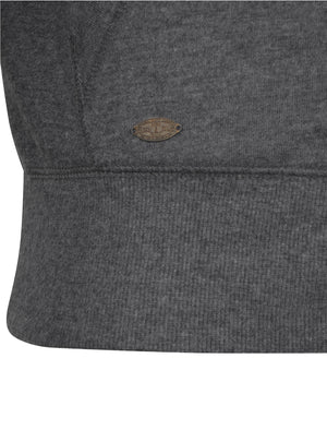 Cobble Hill Zip Up Hoodie in Charcoal Marl - Tokyo Laundry