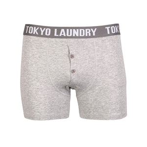 Manson (2 Pack) Boxer Shorts Set in Dark Denim / Light Grey Marl - Tokyo Laundry