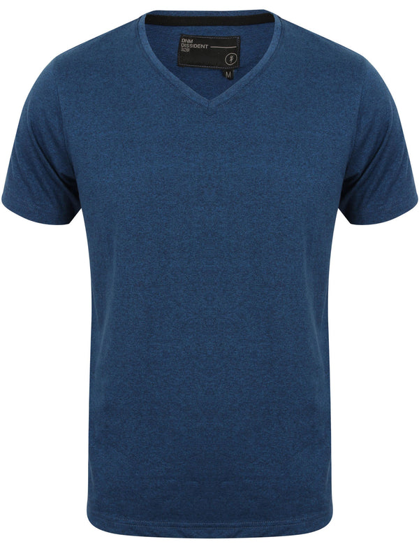 Guildford Jersey T Shirt in Bijou Blue / Navy Grindle - Dissident