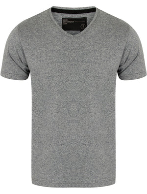 Guildford Jersey T Shirt in Ice Grey / Navy Grindle - Dissident