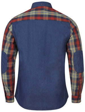 Mens Tokyo Laundry Adrian Red Long Sleeved Shirt