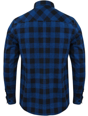 Alhambra Checked Flannel Shirt in Sapphire / Navy  - Tokyo Laundry