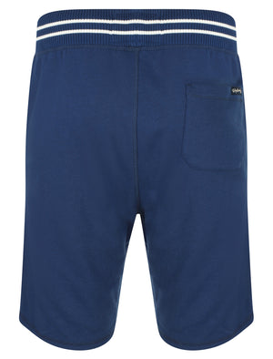 Axial Loop Back Fleece Jogger Shorts In Sapphire - Tokyo Laundry