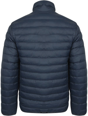 Bakman Funnel Neck Quilted Puffer Jacket in Midnight Blue - Tokyo Laundry