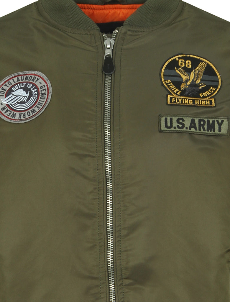 Military bomber jacket with patches store