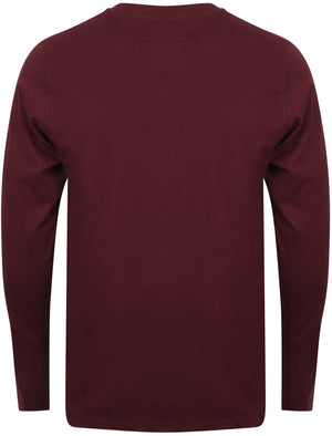 Edison Cotton Jersey Long Sleeve Top In Wine Tasting - Tokyo Laundry