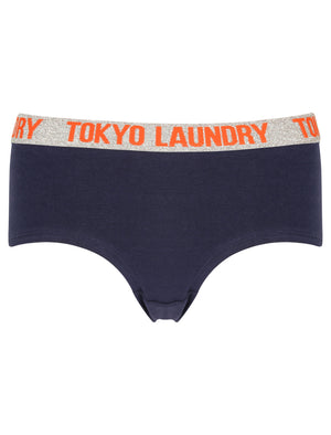 Ella (3 Pack) Assorted Print Short Briefs In Red / Blue / Grey Marl - Tokyo Laundry