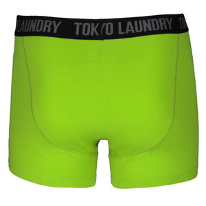 Fairholt (2 Pack) Boxer Shorts Set in Laundered Green / Pink - Tokyo Laundry