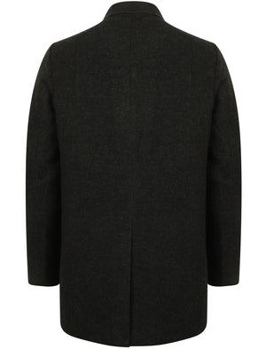 Filippo Wool Blend Over Coat with Quilted Lining in Black Marl - Tokyo Laundry