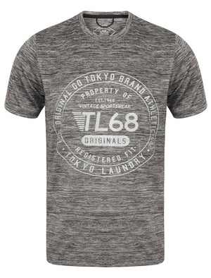 Fitchburg Reflective Motif T-Shirt In Frost Grey - Tokyo Laundry Active