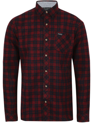 Hadleigh Checked Cotton Flannel Shirt In Red - Tokyo Laundry