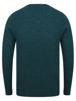 Hawes V Neck Lambswool Rich Knitted Jumper in Teal - Tokyo Laundry