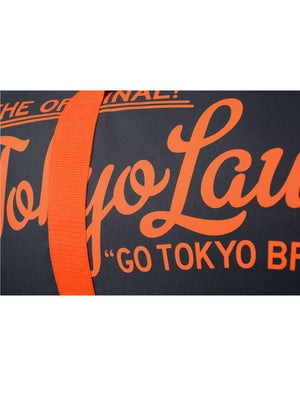 Hayden Canvas Gym Bag in Charcoal & Sunset Orange - Tokyo Laundry