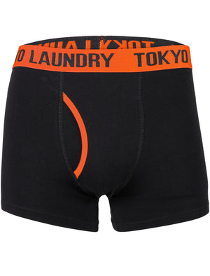 Heiron (2 Pack) Boxer Shorts Set in Harvest Pumpkin / Purple Opulence - Tokyo Laundry