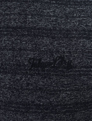 Hoaden Grindle Stripe Long Sleeve Henley Top in Mood Indigo - Tokyo Laundry