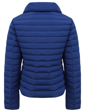 Honey Funnel Neck Quilted Jacket in Mazarine Blue - Tokyo Laundry