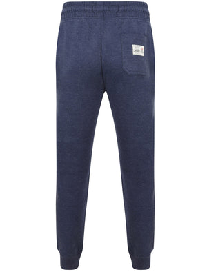 Huntington Cuffed Joggers with Tape Detail In Medieval Blue Marl - Tokyo Laundry