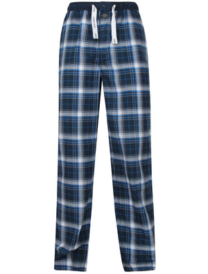Jowett Checked Lounge Pants In Blue - Tokyo Laundry