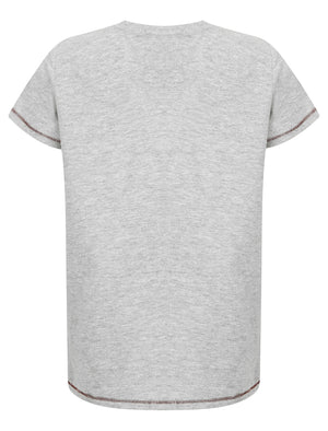 Boys K-Alabama Cove Motif T-Shirt in Light Grey Marl - Tokyo Laundry Kids