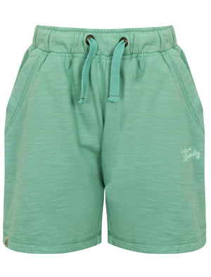 Boys K-Gasper Slub Sweat Shorts in Washed Light Green - Tokyo Laundry Kids
