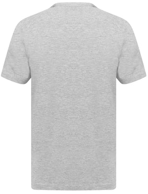 Loud and Live Motif Cotton T-Shirt In Light Grey Marl - Tokyo Laundry