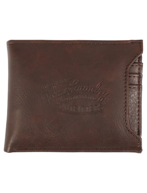 Louisville Tan Faux Leather Card Holder And Wallet Set In Metal Gift Box - Tokyo Laundry