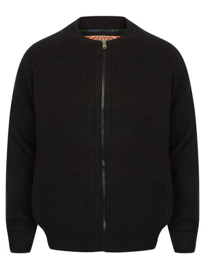 Maximo Quilted Lined Knitted Bomber Jacket in Black - Tokyo Laundry