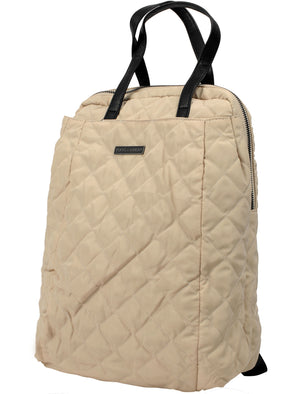 Mexico Quilted Backpack with Top Handles In Stone - Tokyo Laundry
