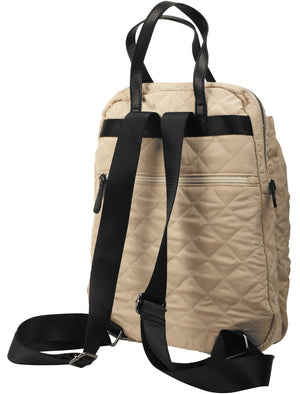 Mexico Quilted Backpack with Top Handles In Stone - Tokyo Laundry