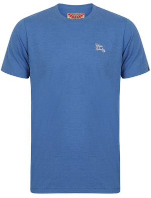 Montecarlo Crew Neck Cotton T-Shirt In Cornflower Blue Marl - Tokyo Laundry