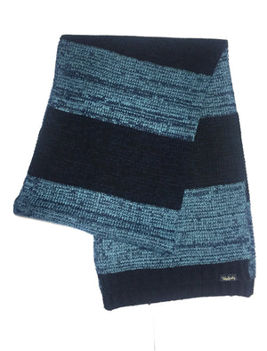 Men's Mormont Colour Block Knitted Scarf in Navy - Tokyo Laundry