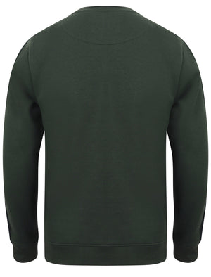 Nocona Point Sweatshirt with Tape Detail Sleeves in Dark Green - Tokyo Laundry