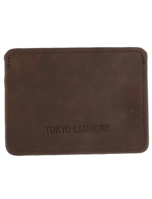North Dakota Faux Leather 2 Slot Card Holder in Tan - Tokyo Laundry