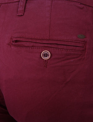 Paros Cotton Twill Chinos in Heritage Red - Tokyo Laundry