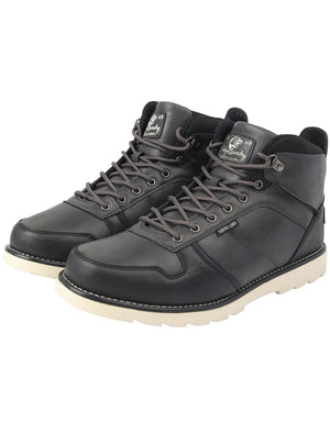 Ranger One Lace Up Faux Leather Boots in Pewter - Tokyo Laundry