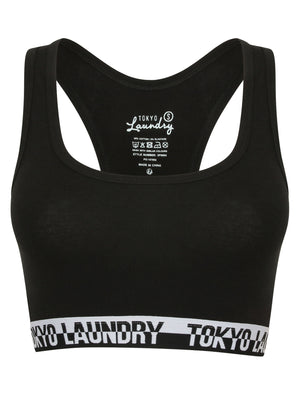 Sassi Sports Bra and Briefs Set in Black - Tokyo Laundry