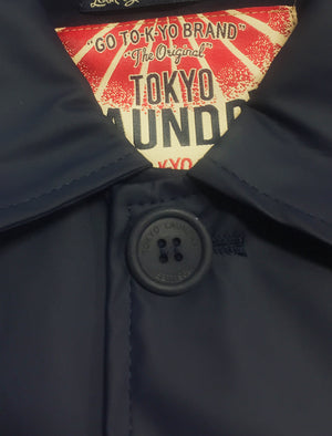 Scourfield Shower Resistant Trench Coat In True Navy - Tokyo Laundry