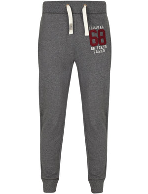 Southwood Brush Back Fleece Cuffed Joggers In Charcoal - Tokyo Laundry