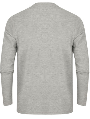 Stanford Slub Long Sleeve Top In Light Grey Marl - Tokyo Laundry