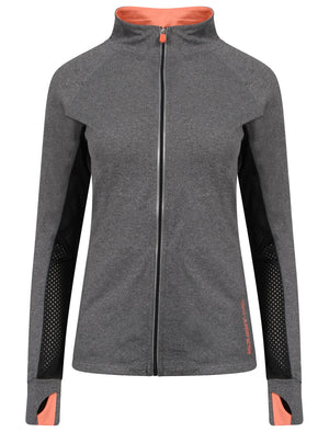 Swoopes Panelled Running Jacket in Grey Grindle - Tokyo Laundry Active
